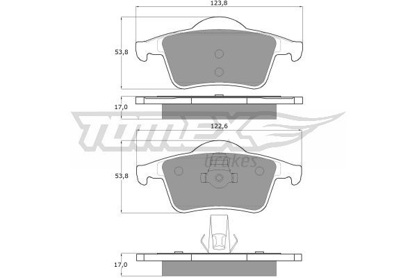 TOMEX BRAKES stabdžių trinkelių rinkinys, diskinis stabdys TX 14-05